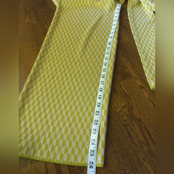 S❤️Zara Yellow Wide Leg with Textured Design - Picture 9 of 11